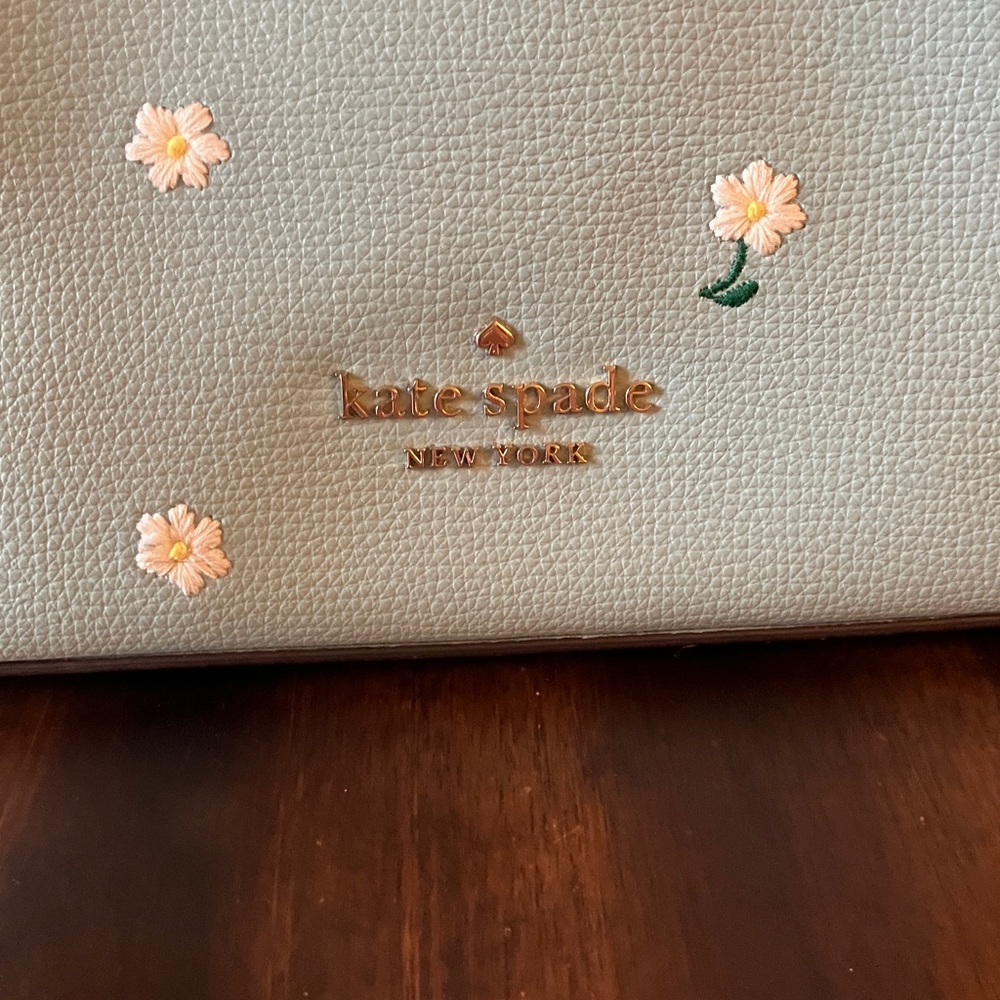 Kate Spade:Darcy Aphrodite Mint Green Floral Small Bucket CrossbodyBag- GoldTone - Picture 2 of 16